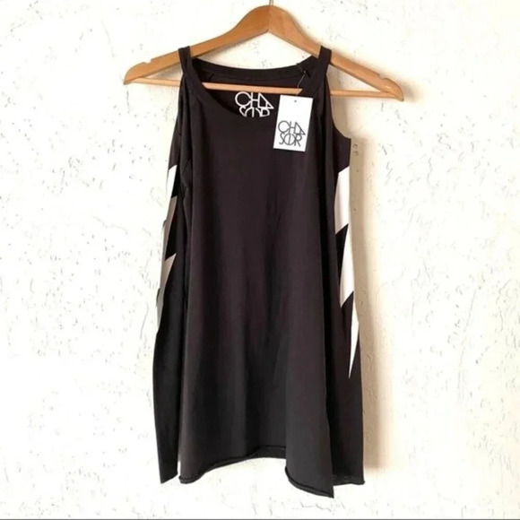 NWT CHASER Cold Shoulder Lightning Shirt - Picture 3 of 13